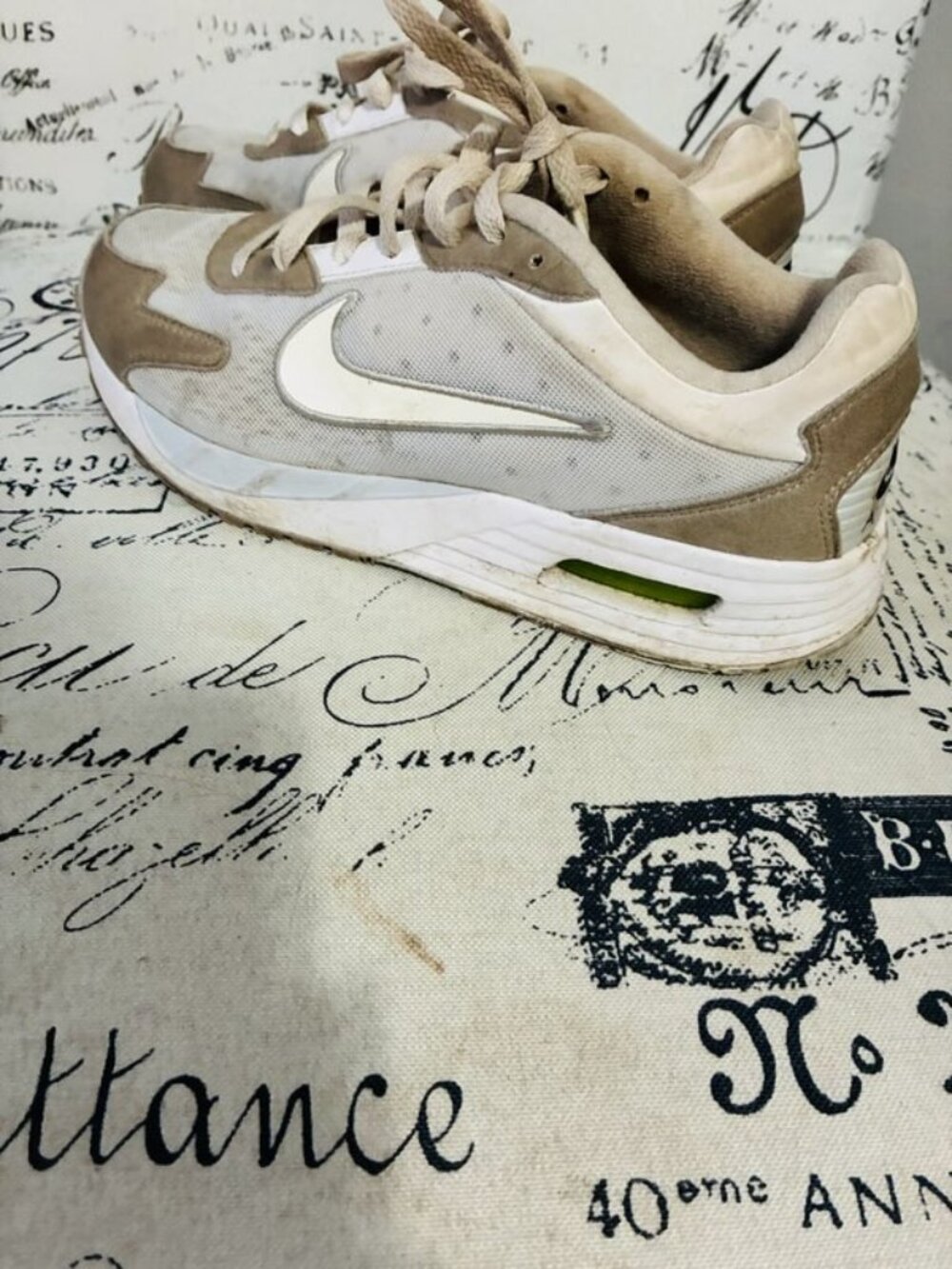 Nike Air Max Sneakers – Neutral/Tan & White | Everyday Wear
